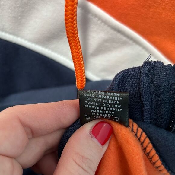 New NFL Men's Chicago Bears Navy/Orange Full-Zip Hoodie Size S - Picture 7 of 7